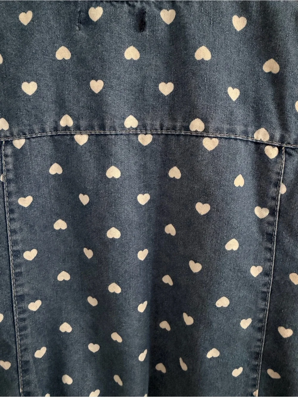 Ralph Lauren Denim Heart Ruffle Polo Dress with Pink Pony
